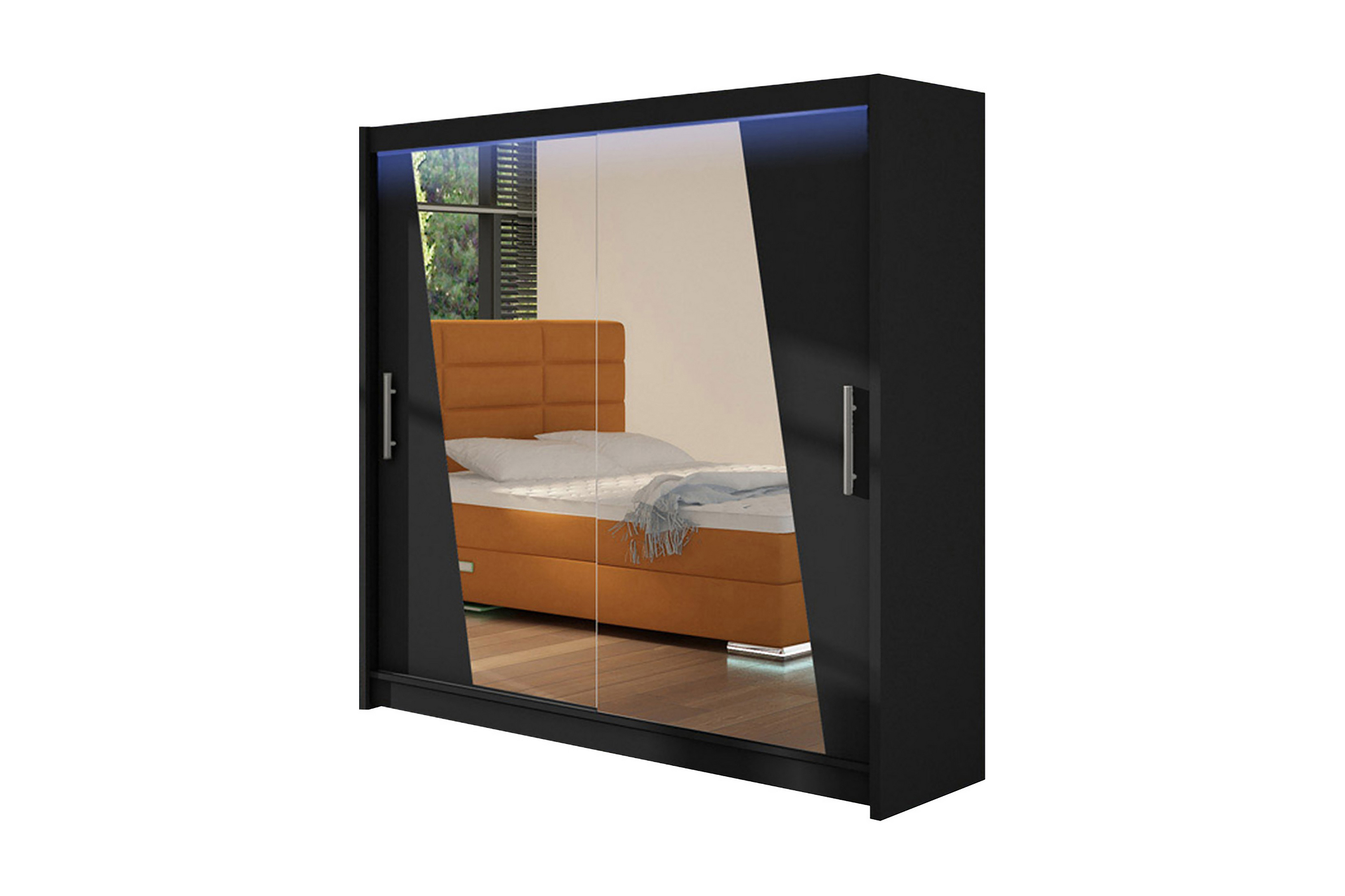 emilio garderob led-belysning - svart|rgb led