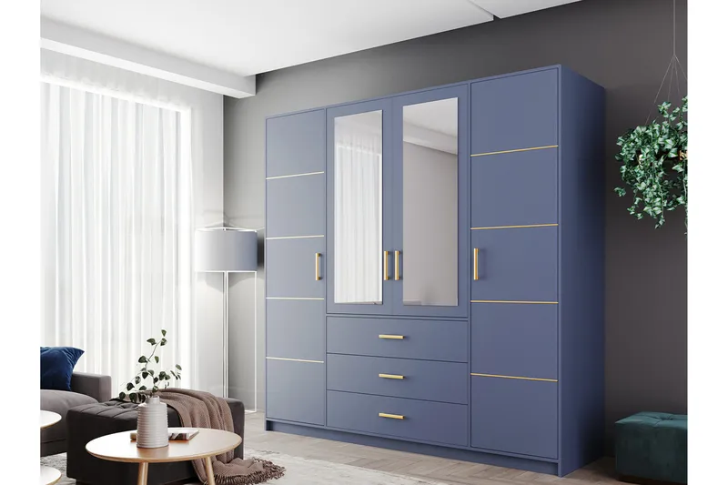 Escaldes Garderob 196 cm - Grön - Förvaring - Sko- & klädförvaring - Garderober & garderobssystem