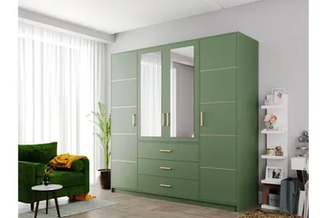 Escaldes Garderob 196 cm - Grön - Förvaring - Sko- & klädförvaring - Garderober & garderobssystem