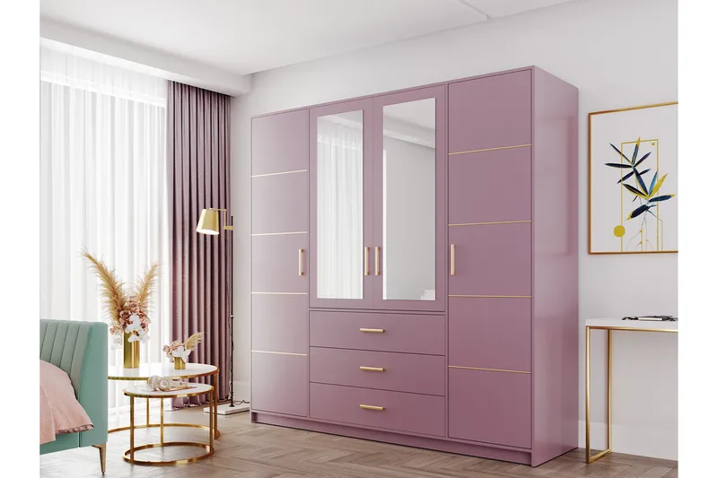 Escaldes Garderob 196 cm - Grön - Förvaring - Sko- & klädförvaring - Garderober & garderobssystem