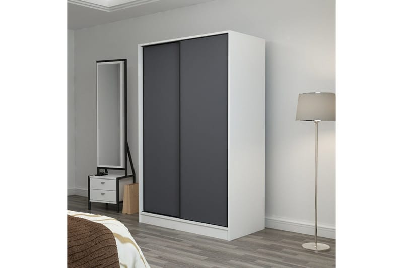 Fruitland Garderob 120 cm - Grå/Vit - Förvaring - Sko- & klädförvaring - Garderober & garderobssystem