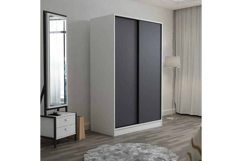 Fruitland Garderob 120 cm - Grå/Vit - Förvaring - Sko- & klädförvaring - Garderober & garderobssystem