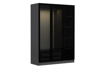 Fruitland Garderob 135 cm - Antracit - Förvaring - Sko- & klädförvaring - Garderober & garderobssystem