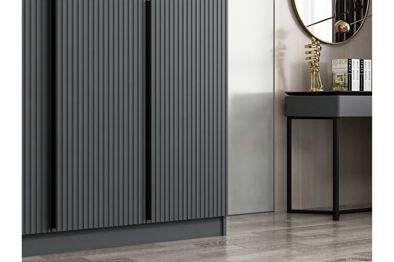 Fruitland Garderob 135 cm - Antracit - Förvaring - Sko- & klädförvaring - Garderober & garderobssystem