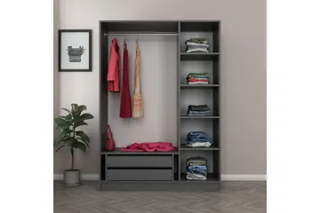 Fruitland Garderob 135 cm - Antracit - Förvaring - Sko- & klädförvaring - Garderober & garderobssystem