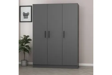 Fruitland Garderob 135 cm - Antracit - Förvaring - Sko- & klädförvaring - Garderober & garderobssystem