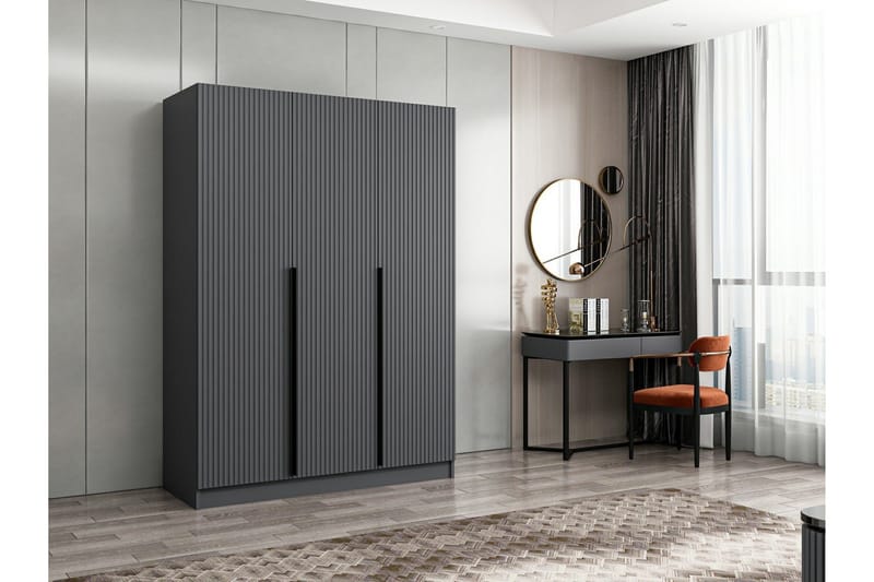 Fruitland Garderob 135 cm - Antracit - Förvaring - Sko- & klädförvaring - Garderober & garderobssystem