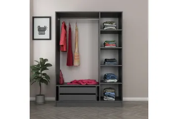 Fruitland Garderob 135 cm - Antracit - Förvaring - Sko- & klädförvaring - Garderober & garderobssystem