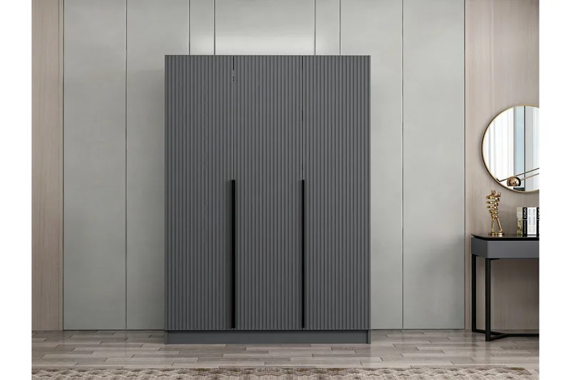 Fruitland Garderob 135 cm - Antracit - Förvaring - Sko- & klädförvaring - Garderober & garderobssystem