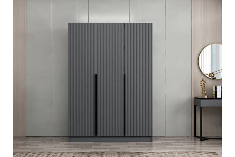Fruitland Garderob 135 cm - Antracit - Förvaring - Sko- & klädförvaring - Garderober & garderobssystem