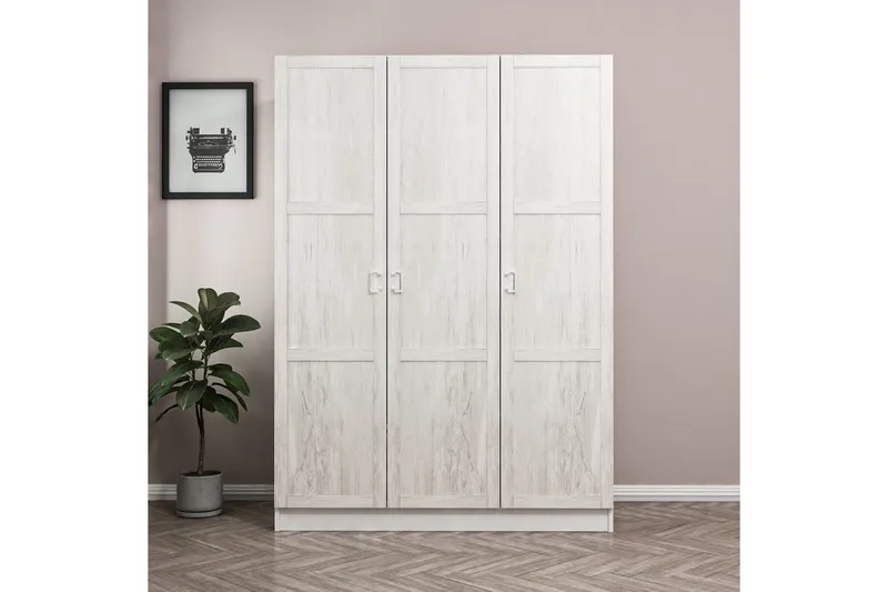 Fruitland Garderob 135 cm - Beige - Förvaring - Sko- & klädförvaring - Garderober & garderobssystem