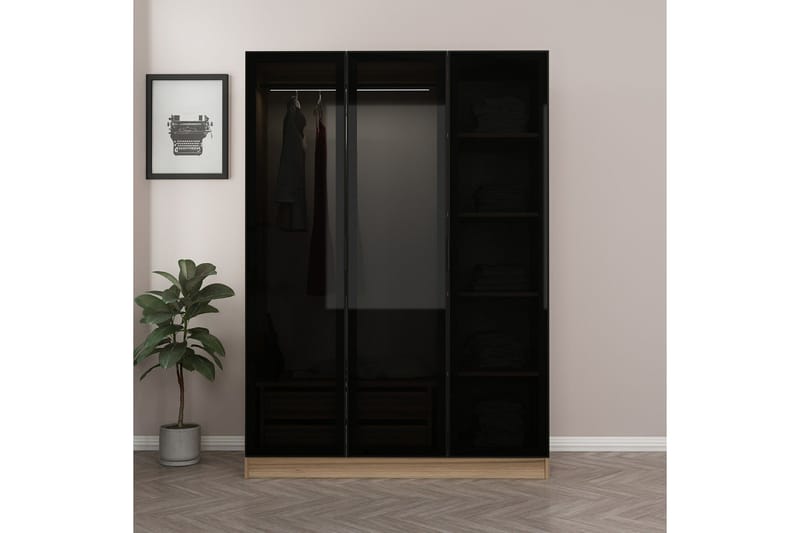 Fruitland Garderob 135 cm - Brun - Förvaring - Sko- & klädförvaring - Garderober & garderobssystem