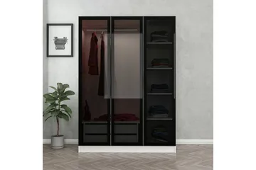 Fruitland Garderob 135 cm - Svart/Vit - Förvaring - Sko- & klädförvaring - Garderober & garderobssystem