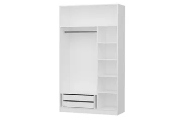 Fruitland Garderob 135 cm - Vit - Förvaring - Sko- & klädförvaring - Garderober & garderobssystem