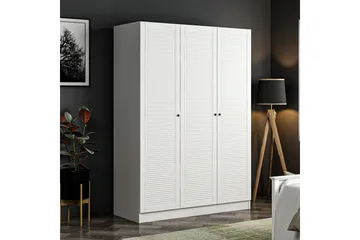 Fruitland Garderob 135 cm - Vit - Förvaring - Sko- & klädförvaring - Garderober & garderobssystem