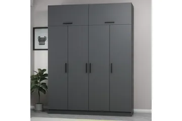 Fruitland Garderob 180 cm - Antracit - Förvaring - Sko- & klädförvaring - Garderober & garderobssystem