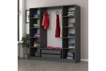 Fruitland Garderob 180 cm - Antracit - Förvaring - Sko- & klädförvaring - Garderober & garderobssystem