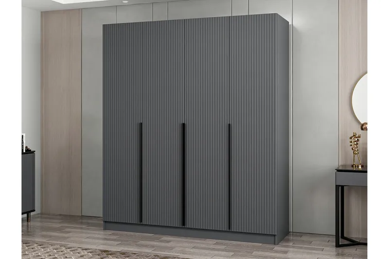 Fruitland Garderob 180 cm - Antracit - Förvaring - Sko- & klädförvaring - Garderober & garderobssystem