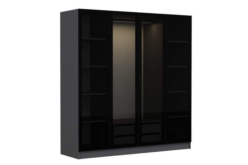 Fruitland Garderob 180 cm - Antracit - Förvaring - Sko- & klädförvaring - Garderober & garderobssystem