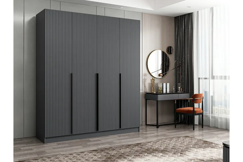 Fruitland Garderob 180 cm - Antracit - Förvaring - Sko- & klädförvaring - Garderober & garderobssystem