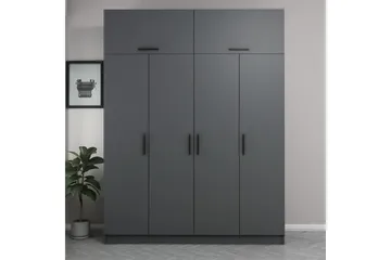 Fruitland Garderob 180 cm - Antracit - Förvaring - Sko- & klädförvaring - Garderober & garderobssystem
