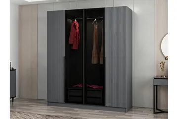 Fruitland Garderob 180 cm - Antracit - Förvaring - Sko- & klädförvaring - Garderober & garderobssystem