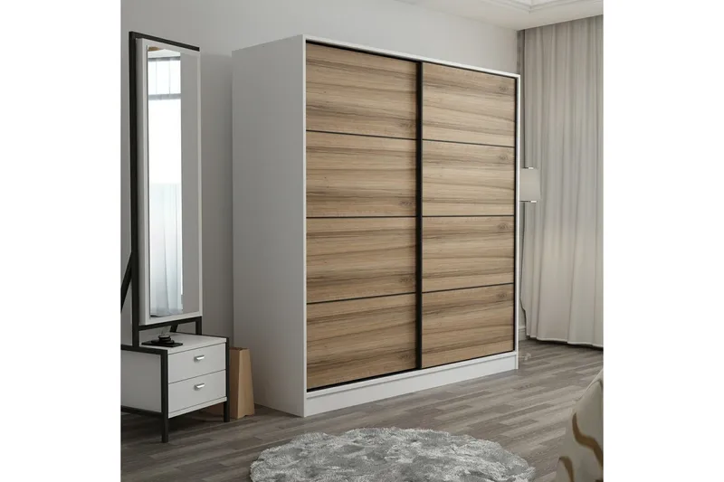 Fruitland Garderob 180 cm - Brun - Förvaring - Sko- & klädförvaring - Garderober & garderobssystem