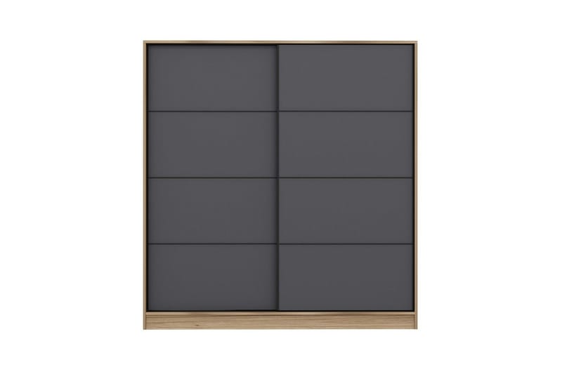 Fruitland Garderob 180 cm - Grå/Ek - Förvaring - Sko- & klädförvaring - Garderober & garderobssystem