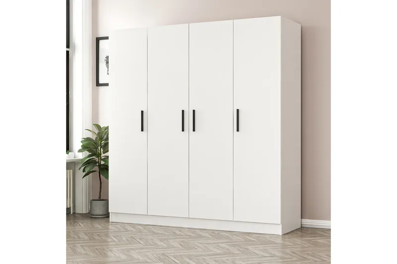 Fruitland Garderob 180 cm - Vit - Förvaring - Sko- & klädförvaring - Garderober & garderobssystem