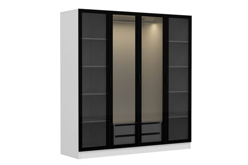 Fruitland Garderob 180 cm - Vit - Förvaring - Sko- & klädförvaring - Garderober & garderobssystem