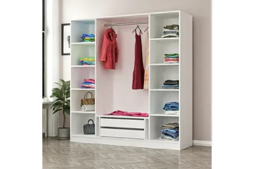 Fruitland Garderob 180 cm - Vit - Förvaring - Sko- & klädförvaring - Garderober & garderobssystem