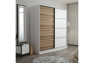 Fruitland Garderob 220 cm - Brun/Vit - Förvaring - Sko- & klädförvaring - Garderober & garderobssystem