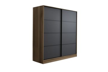 Fruitland Garderob 220 cm - Grå/Ek - Förvaring - Sko- & klädförvaring - Garderober & garderobssystem