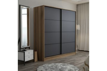 Fruitland Garderob 220 cm - Grå/Ek - Förvaring - Sko- & klädförvaring - Garderober & garderobssystem