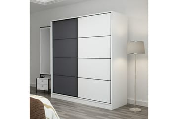 Fruitland Garderob 220 cm - Grå/Vit - Förvaring - Sko- & klädförvaring - Garderober & garderobssystem