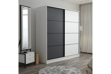 Fruitland Garderob 220 cm - Grå/Vit - Förvaring - Sko- & klädförvaring - Garderober & garderobssystem