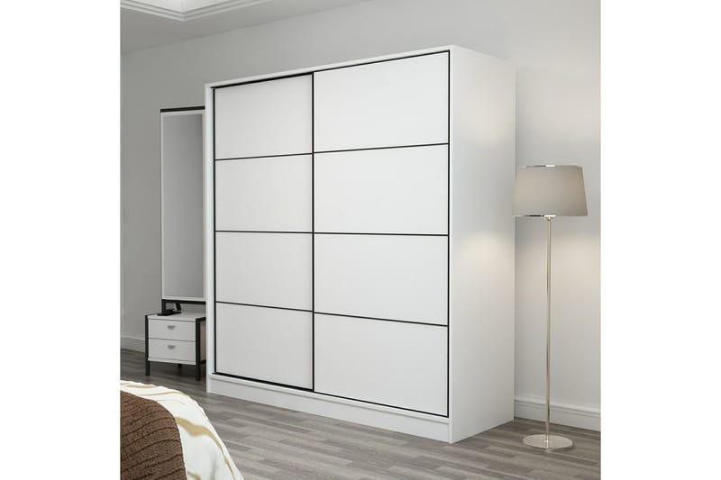 Fruitland Garderob 220 cm - Vit - Förvaring - Sko- & klädförvaring - Garderober & garderobssystem