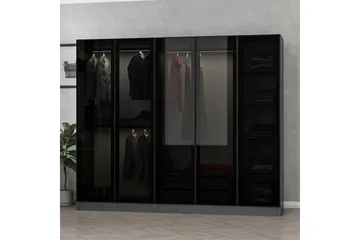 Fruitland Garderob 225 cm - Antracit - Förvaring - Sko- & klädförvaring - Garderober & garderobssystem