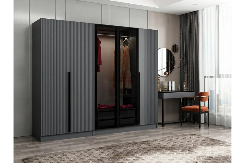 Fruitland Garderob 225 cm, Antracit