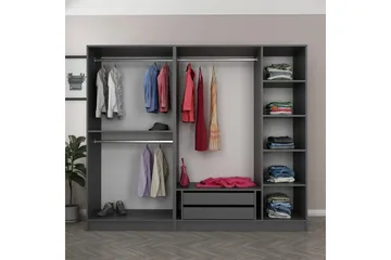 Fruitland Garderob 225 cm - Antracit - Förvaring - Sko- & klädförvaring - Garderober & garderobssystem