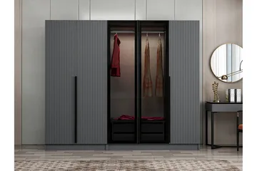 Fruitland Garderob 225 cm - Antracit - Förvaring - Sko- & klädförvaring - Garderober & garderobssystem