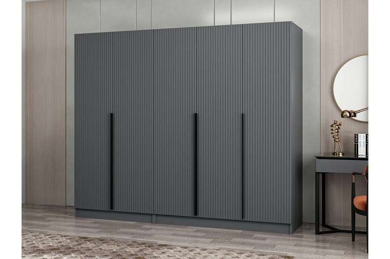 Fruitland Garderob 225 cm - Antracit - Förvaring - Sko- & klädförvaring - Garderober & garderobssystem