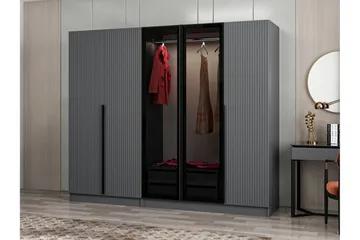 Fruitland Garderob 225 cm - Antracit - Förvaring - Sko- & klädförvaring - Garderober & garderobssystem