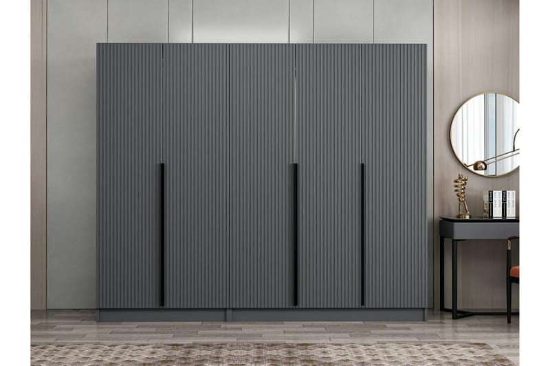 Fruitland Garderob 225 cm - Antracit - Förvaring - Sko- & klädförvaring - Garderober & garderobssystem