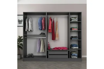 Fruitland Garderob 225 cm - Antracit - Förvaring - Sko- & klädförvaring - Garderober & garderobssystem