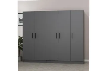 Fruitland Garderob 225 cm - Antracit - Förvaring - Sko- & klädförvaring - Garderober & garderobssystem