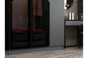 Fruitland Garderob 225 cm - Antracit - Förvaring - Sko- & klädförvaring - Garderober & garderobssystem