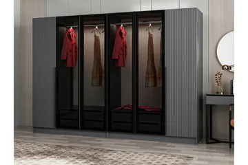 Fruitland Garderob 225 cm - Antracit - Förvaring - Sko- & klädförvaring - Garderober & garderobssystem