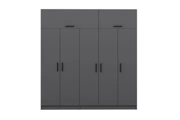 Fruitland Garderob 225 cm - Antracit - Förvaring - Sko- & klädförvaring - Garderober & garderobssystem