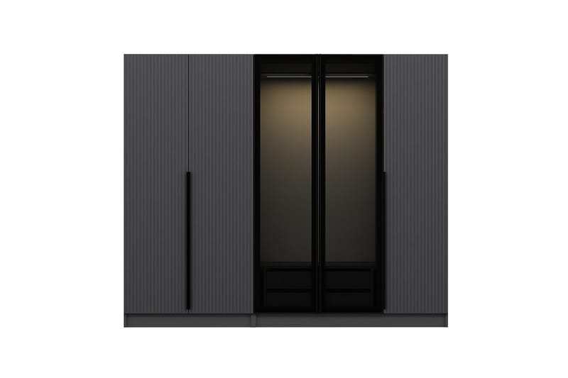 Fruitland Garderob 225 cm - Antracit - Förvaring - Sko- & klädförvaring - Garderober & garderobssystem